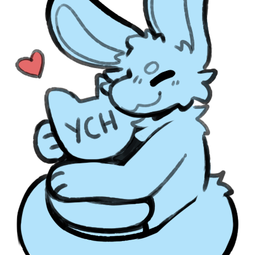 amphimorpho hugging, snuggling, and wrapping its tail around a nondescript creature, labeled YCH. the amphimorpho has its eyes clos‍ed and seems happy. there is a floating heart im the corner.